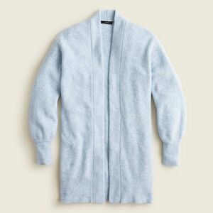 J Crew Longline Ribbed Knit Open Front Cardigan Sweater in Supersoft Yarn XXS